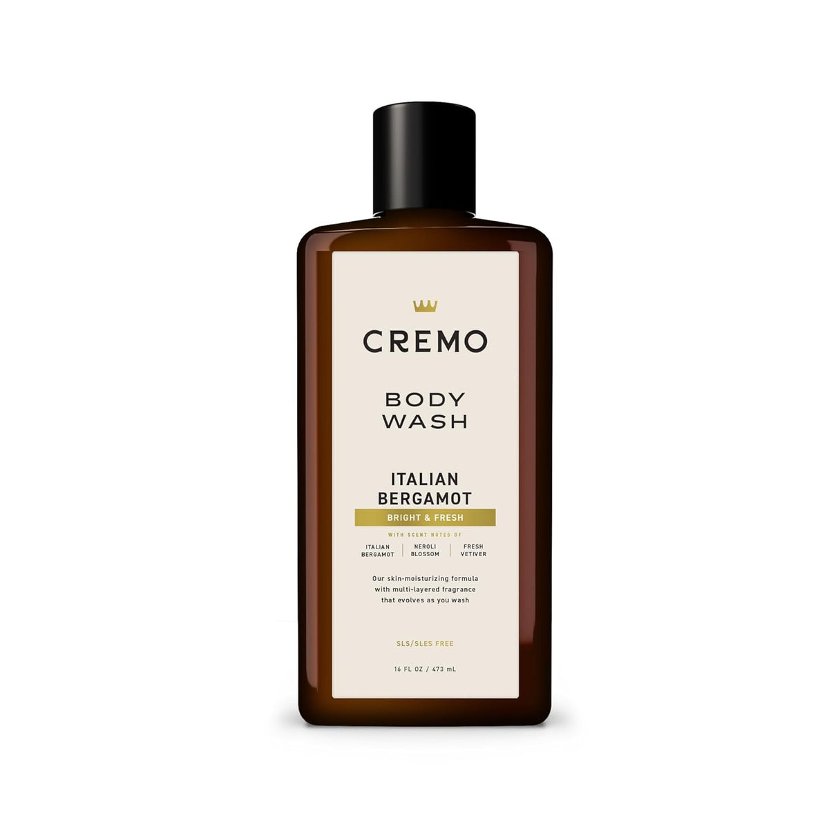 Cremo Body Wash for Men, Rich-Lathering Italian Bergamot, 16 Fl Oz