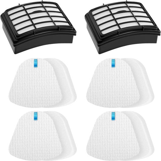 2 + 4 Pack Filters for Shark Vacuum Navigator Lift Away Filter Replacement ZU503AMZ NV350 NV351 NV352 NV355 NV356E NV357 NV360 NV370 UV440 UV540, Parts XFF350 XHF350