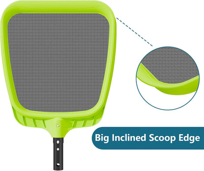 Sepetrel Pool Skimmer Net - Professional Heavy Duty Reinforced Frame Nylon Flat Leaf Rake Net,for Spa Pond Swimming Pool, Cleaning Supplies and Accessories, (Pole Not Included)